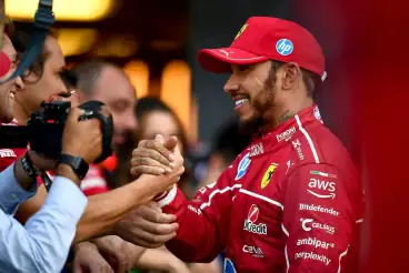 Lewis Hamilton unveils ultra-rare 1/1 Ferrari trading card ahead of Las Vegas GP