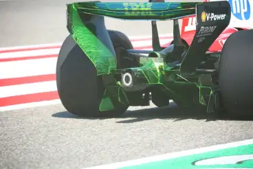 Ferrari surprises F1 paddock in Bahrain with new wing behind SF-26 exhaust