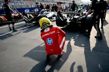 Lewis Hamilton crowned "worthy successor to Inspector Seb" after viral Mercedes moment