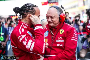 Hamilton “incredibly happy” Ferrari has extended Vasseur’s contract