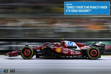Ferrari warned Hamilton not to cut corners. He claimed it was “force majeure”