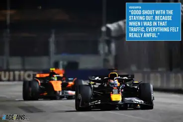 ‘Good shout on staying out’: Did Verstappen consider a second pit stop in Singapore?