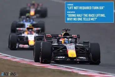 Verstappen reduced his pace unnecessarily due to communications error