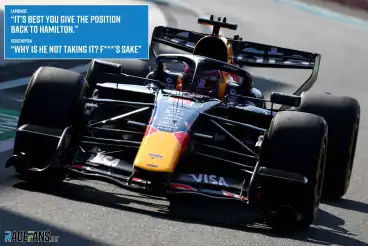 “Why is he not taking it?”: Hamilton was reluctant to re-pass Verstappen