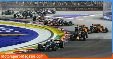 Formel 1 heute: Das Ergebnis des Rennens in Singapur
