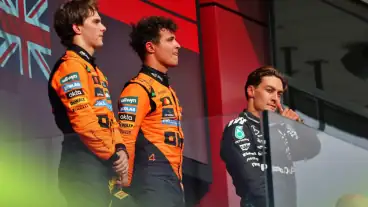 Mercedes react to George Russell's hilarious McLaren 'T-bone' quip