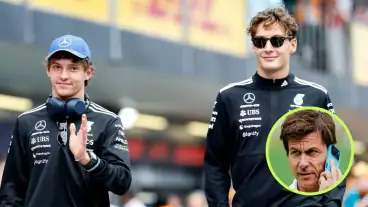 Martin Brundle'sGeorge Russell theory with Mercedes yet to confirm F1 2026 drivers