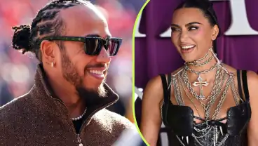 Lewis Hamilton and Kim Kardashian spotted at Super Bowl as rumours swirl