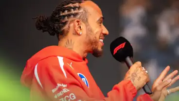 Lewis Hamilton introduces Melbourne crowd to cows Max and Ombre after Roscoe loss