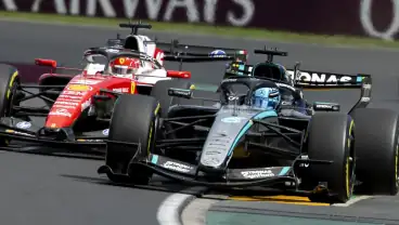 Australian GP: Russell leads Mercedes 1-2 after Ferrari VSC gamble fails Leclerc