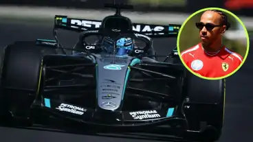 George Russell jokes he will tell Lewis Hamilton to ‘shut up’ on China flight