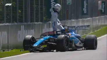 Groundhog collision causes major Canadian GP crash and lengthy FP1 red flag