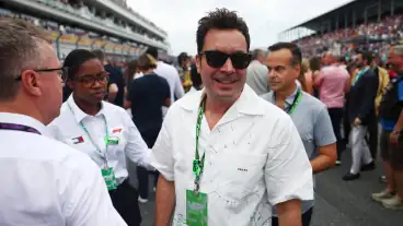 Martin Brundle addresses bizarre Jimmy Fallon mic bite on F1 Miami Grand Prix grid